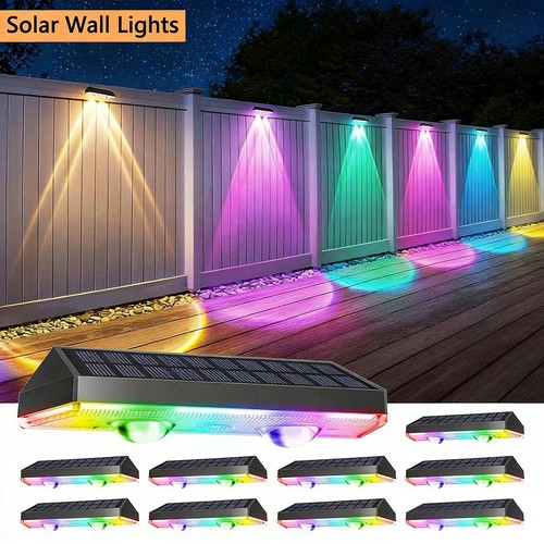8pcs solar fence wall lights - solar,