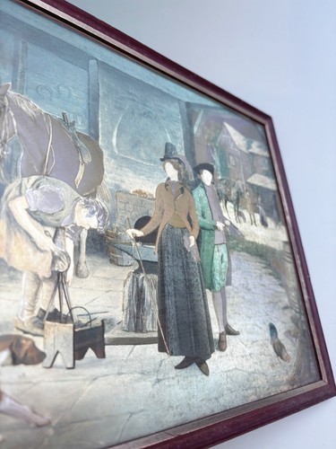 Vintage foil print - vintage, horses