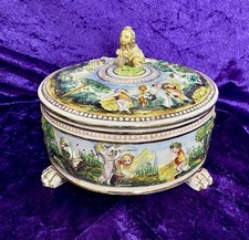 Vintage Capodimonte Lidded Bowl
