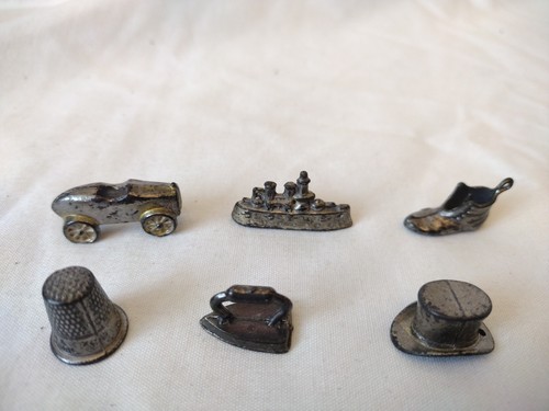 Vintage metal monopoly pieces - metal,