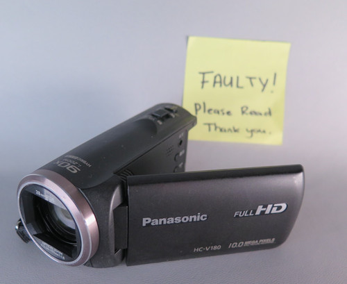 Faulty panasonic hc - **faulty**, hc-v180