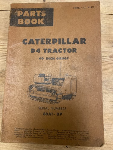 Parts book caterpillar - parts, 60