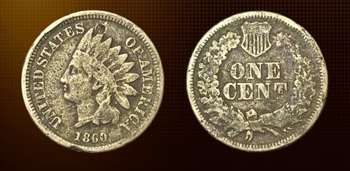 1860 indian head cent avg - indian, circ