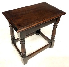 Antique Style Oak Joint Stool