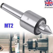 MT2 Taper Live Center Triple Bearing Lathe Center Turning Revolving Tools Silver
