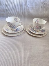 Vintage Royal Albert "Buttons & Bows" 2 Trio Set (6-Piece Lot)