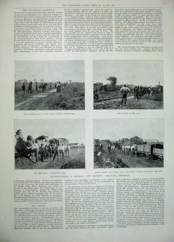 Original old antique print - old,