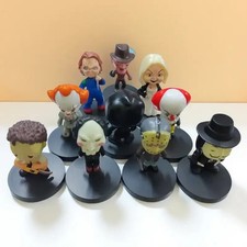 Horror Movie Thriller Mini PVC Dolls x 10 Ghoulish Halloween Figurines New