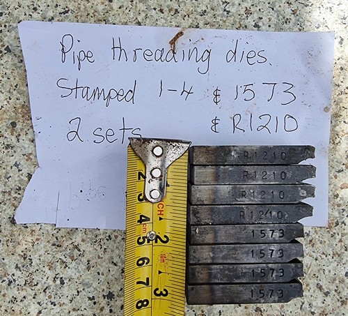 Pipe threading dies chasers - pipe,