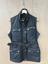 Barbour International Women's Black Quilted Gilet With a Belt Size UK 12