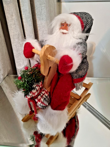 Festive santa claus wooden - festive,