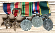 WW2 Africa Star Territorial BWM Defence Medal 1st Army Clasp King AA RA