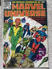 OFFICIAL HANDBOOK OF THE MARVEL UNIVERSE #13 Book Of The Dead 1983 FN