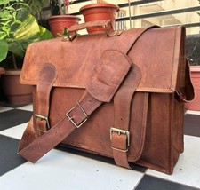 Bag Vintage Satchel Leather Laptop Messenger Briefcase Business Shoulder New