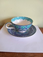 T2 Moroccan Tealeidoscipe Aqua Cup & Saucer-220 ml Capacity-Very Good Condition