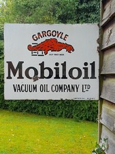 Vintage English enamel Mobil