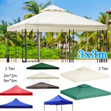 2x2m 3x3M Garden Gazebo Top Cover Canopy Replacement Pavilion Roof 1 Tier 2 Tier