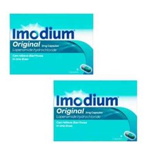 IMODIUM Loperamide Hydrochloride Relieve Diarrhoea Original Capsules.2mg (2pack)