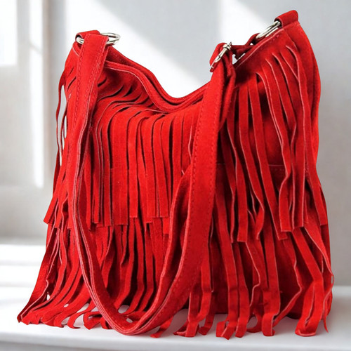 Suede fringe bag - fringe, bag,