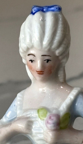 Antique german porcelain pin - antique,