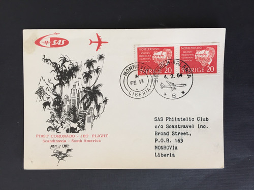 Sweden 1963 sas first flight - sweden,