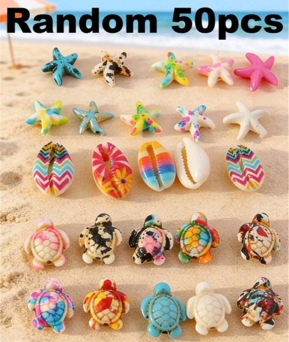 Mixed ocean themed beads - ocean,