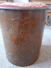  Vintage slipper box. Used as a sewing box originally. But also as a footstool.