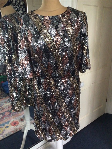 Love roses sequin mini dress - sequin,