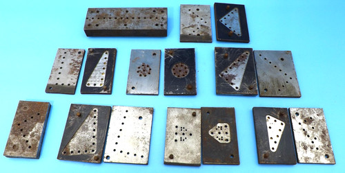 Nine substantial meccano metal - nine,