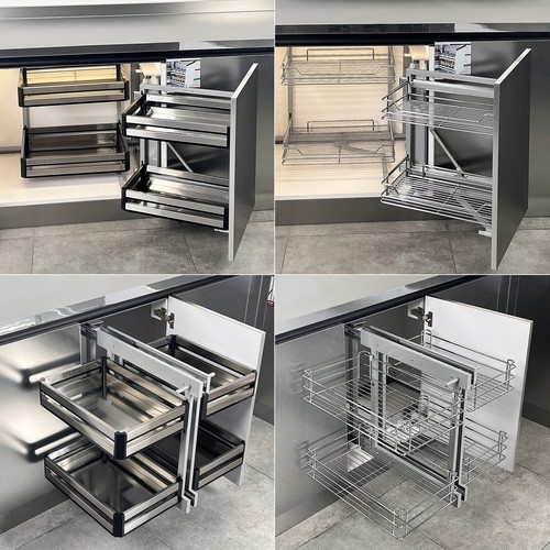 Blind corner cabinet pull - pull, out
