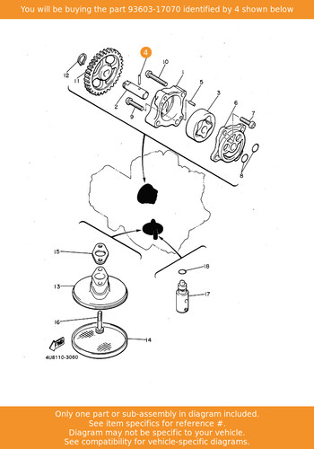 Yamaha pin dowel 93603 - dowel,, 93603-17070