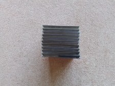 10 Empty, Used, Standard Single Cd Cases. Clear Plastic With Black Plastic Trays