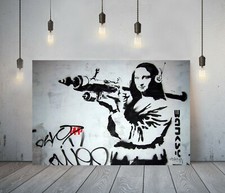Banksy mona lisa bazooka - banksy,