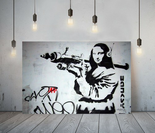 Banksy mona lisa bazooka - banksy,