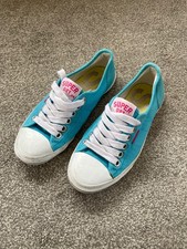 Superdry Ladies Pumps Trainers Shoes UK Size 5 Bright Blue Good Condition