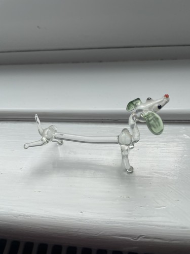 Vintage glass dachshund - ​vintage,