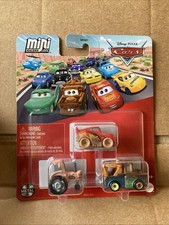 DISNEY CARS Mini Racers set of 3 - Tractor, Muddy Lightning McQueen & Mater