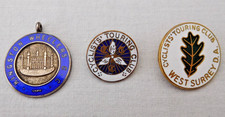 Vintage Enamel 1930 Cycling Silver Medal & Cyclist Tourist Club Badges Job Lot