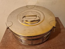 Vintage Medical sterilizer pan Sterilising Drum Allen & Hansburys Ltd London