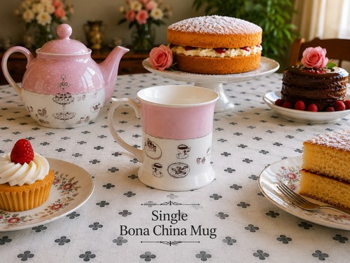 Bone china tankard mug - bone, in