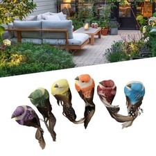 6pcs Artificial Birds Clip On