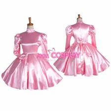 NEW pink satin mini sissy maid