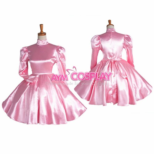 New pink satin mini sissy - new,