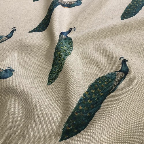Peacocks digital print cotton - print,