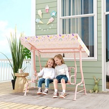 2 Seat Kids Patio Canopy Swing