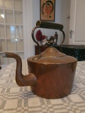 copper kettle Antique Georgian 1825  wood stove burner 