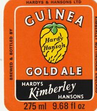 BEER BOTTLE LABEL - HARDYS & HANSONS BREWERY - GUINEA GOLD ALE (B)