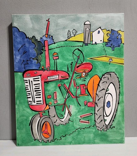 Vtg acrylic canvas - canvas, painting