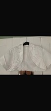 Ivory Satin Bridal Bolero Size