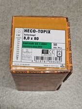 Box Of 50 Heco Topix T-40 Stainless steel Screw 8,0x80mm Torx